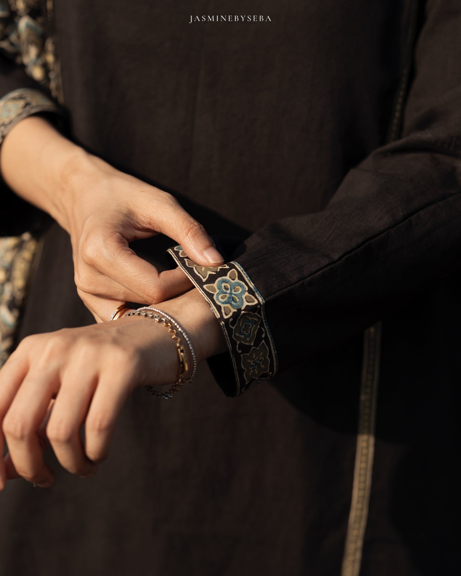 Ajrakh hand dyed and hand block printed premium cotton straight cut salwar set