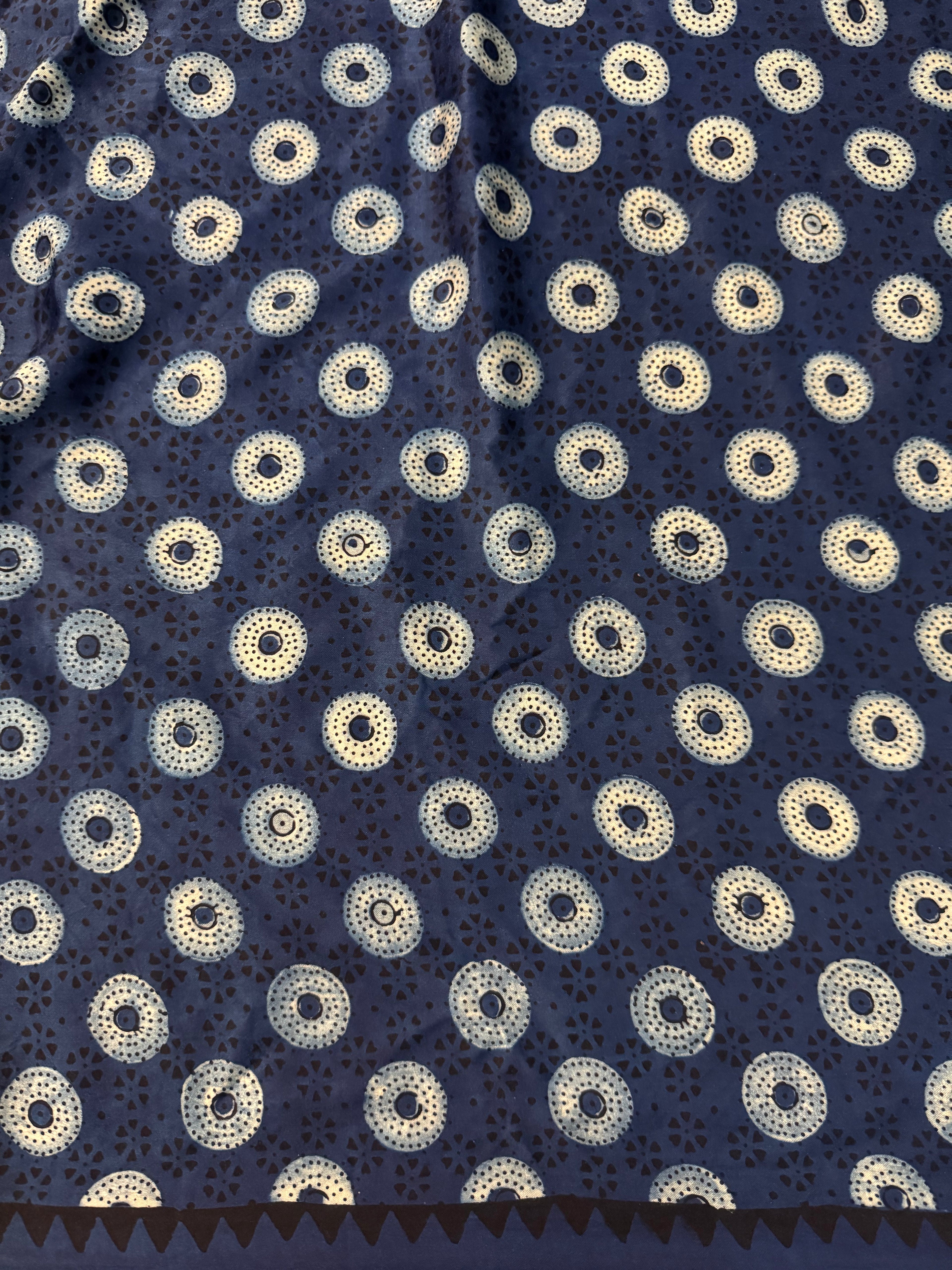AJRAKH hand dyed hand block printed pure modal silk long scarf
