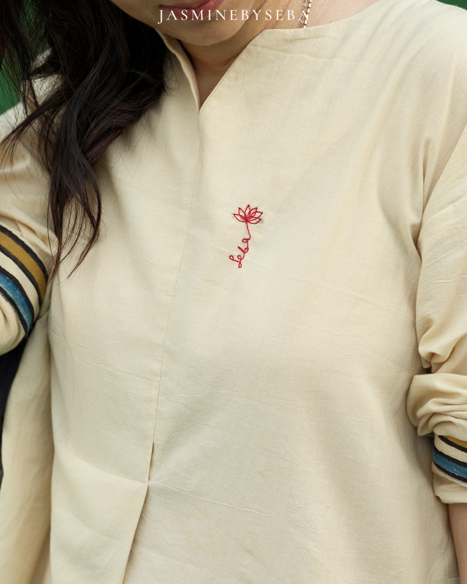 Ajrakh hand dyed and hand block printed organic cotton coord set