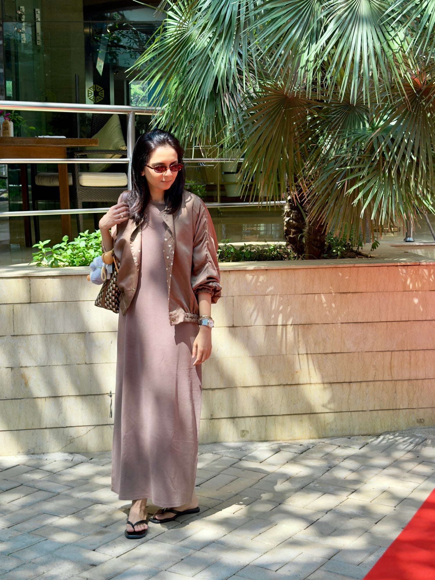 Ajrakh handcrafted pure modal silk bomber jacket