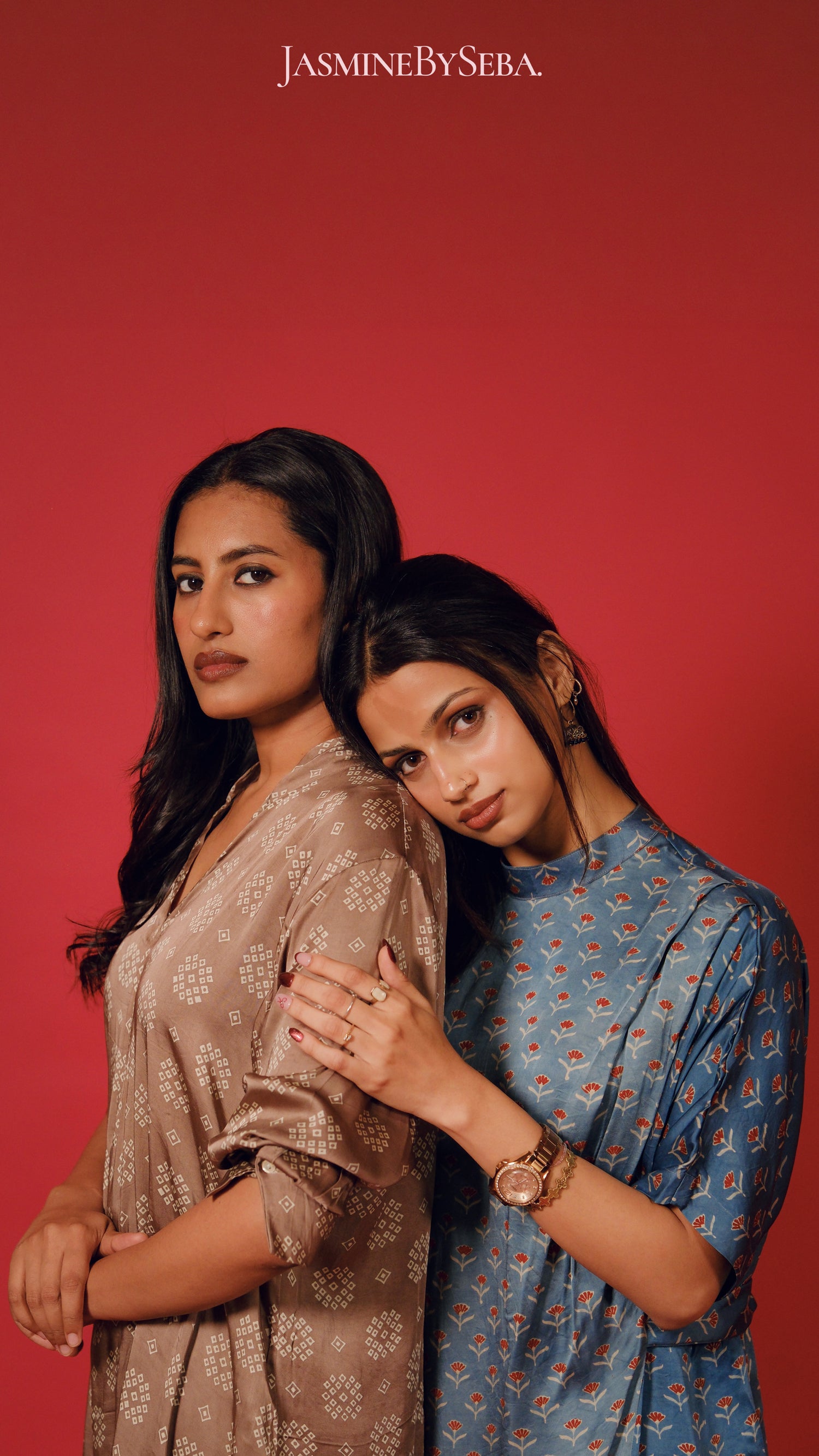 Ajrakh hand dyed hand block printed modal silk coord set